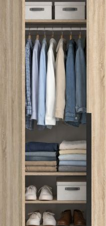 Kleiderschrank Swan in Sonoma Eiche Dreht�renschrank 2-t�rig 80 x 181 cm