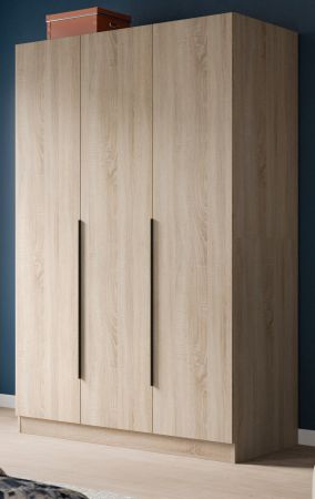 Kleiderschrank Swan in Sonoma Eiche Dreht�renschrank 3-t�rig 120 x 181 cm
