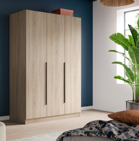 Kleiderschrank Swan in Sonoma Eiche Dreht�renschrank 3-t�rig 120 x 181 cm