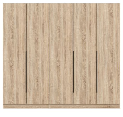 Kleiderschrank Swan in Sonoma Eiche Dreht�renschrank 5-t�rig 200 x 181 cm