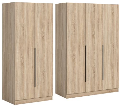 Kleiderschrank Swan in Sonoma Eiche Dreht�renschrank 5-t�rig 200 x 181 cm