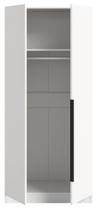Kleiderschrank Swan in wei� Dreht�renschrank 2-t�rig 80 x 181 cm