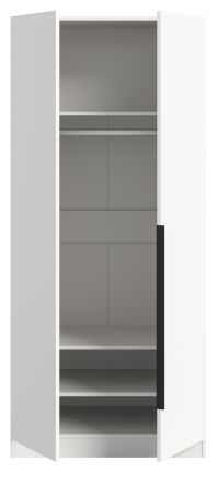 Kleiderschrank Swan in wei� Dreht�renschrank 2-t�rig 80 x 181 cm