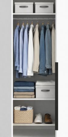 Kleiderschrank Swan in wei� Dreht�renschrank 6-t�rig 240 x 181 cm