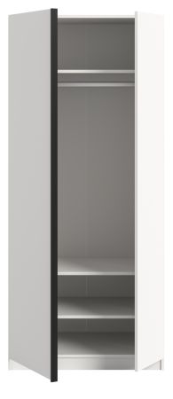 Kleiderschrank Girona in wei� Dreht�renschrank 2-t�rig 80 x 183 cm