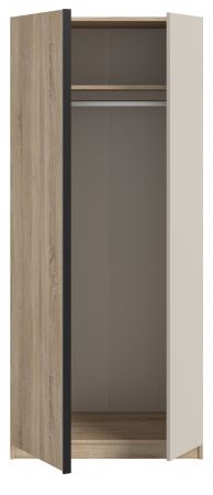 Kleiderschrank Girona in Sonoma Eiche und Kaschmir Dreht�renschrank 2-t�rig 80 x 183 cm