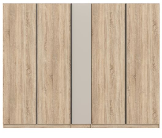 Kleiderschrank Girona in Sonoma Eiche und Kaschmir Dreht�renschrank 5-t�rig 230 x 183 cm