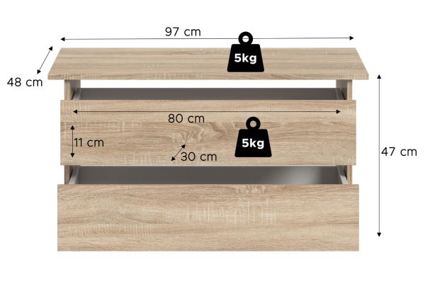 Kleiderschrank Girona in Sonoma Eiche und Kaschmir Dreht�renschrank 5-t�rig 230 x 183 cm