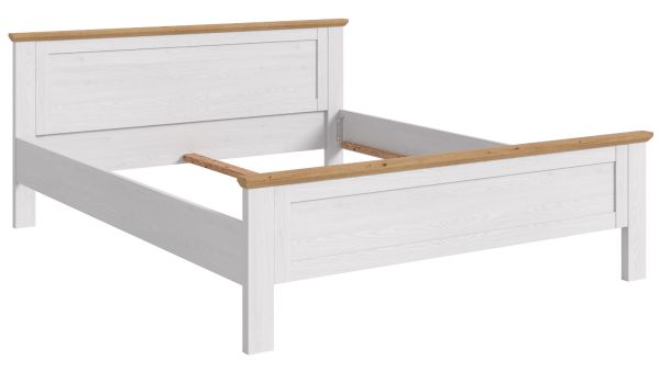 Bett Mirano in wei� L�rche und Eiche Artisan Landhaus Doppelbett Liegefl�che 180 x 200 cm