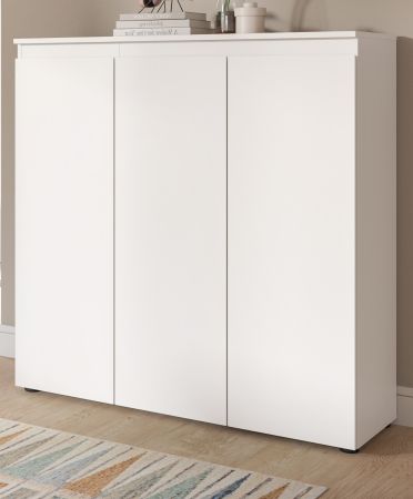 Kommode Assino in wei� 105 x 111 cm mit 10 F�chern