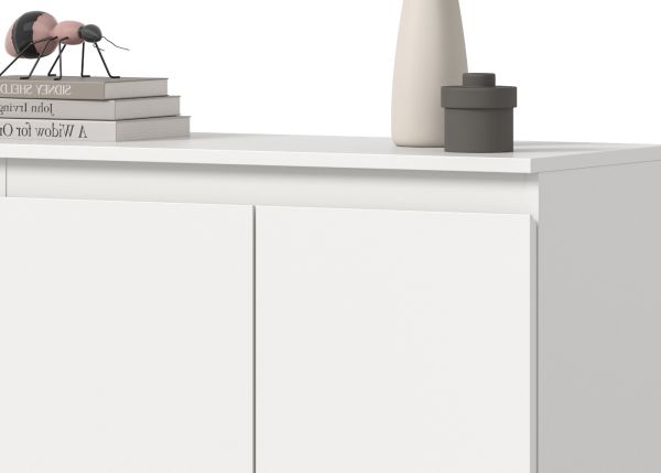 Kommode Assino in wei� 105 x 111 cm mit 10 F�chern