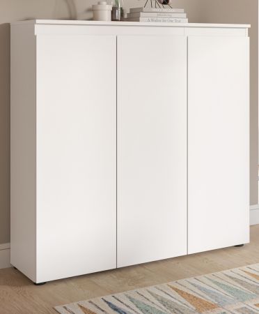 Kommode Assino in wei� 105 x 111 cm mit 10 F�chern