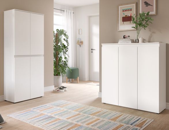 Kommode Assino in wei� 105 x 111 cm mit 10 F�chern