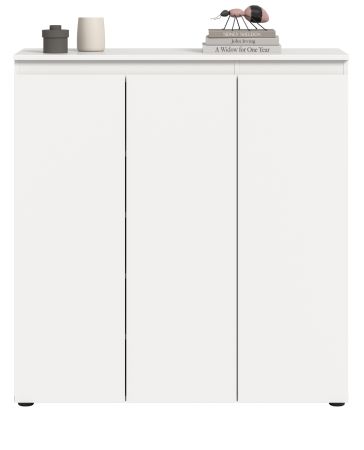 Kommode Assino in wei� 105 x 111 cm mit 10 F�chern
