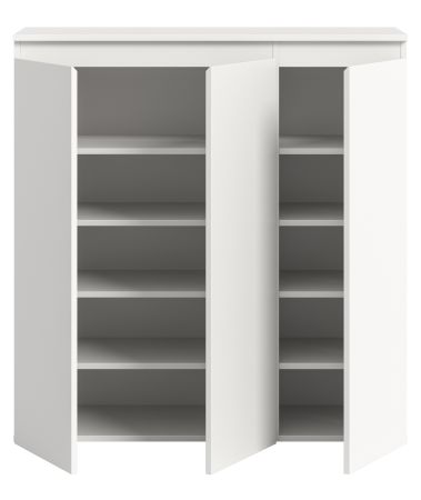 Kommode Assino in wei� 105 x 111 cm mit 10 F�chern