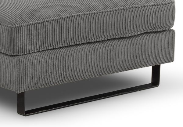 Sofa Valero in grau Cord Ecksofa 4-Sitzer 276 x 183 cm