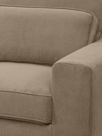 Sofa Valero in braun-beige Cord Ecksofa 4-Sitzer 276 x 183 cm