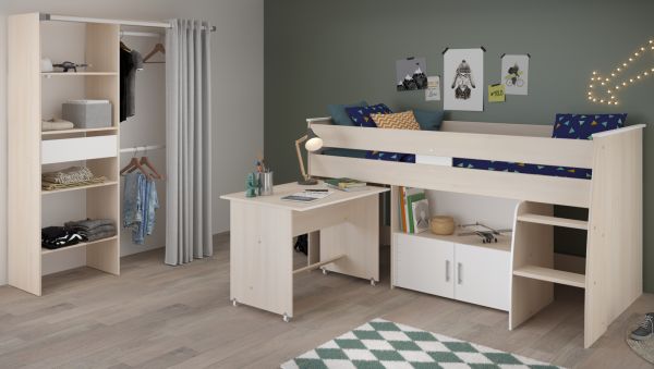 Parisot Kinder- und Jugendzimmer Set 2-teilig Charly22 in Akazie und wei�