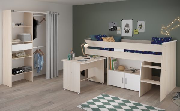 Parisot Kinder- und Jugendzimmer Set 2-teilig Charly22 in Akazie und wei�
