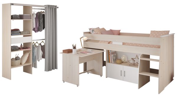 Parisot Kinder- und Jugendzimmer Set 2-teilig Charly22 in Akazie und wei�