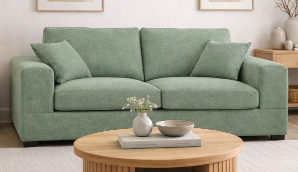 Sofa Novana in petrol Strukturstoff 2-Sitzer 182 cm