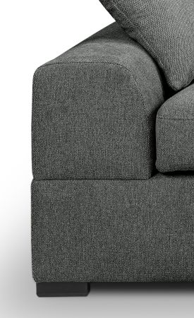 Sofa Novana in grau Strukturstoff Ecksofa 5-Sitzer 308 x 186 cm