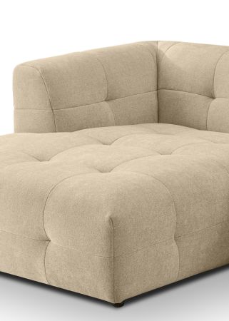 Sofa Astaro in beige Webstoff Ecksofa 5-Sitzer 292 x 161 cm