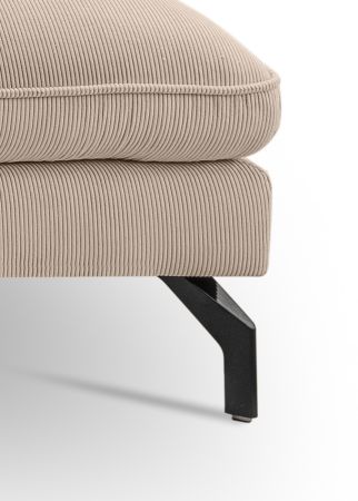 Sofa Palma in beige Cord Ecksofa U-Form 202 x 361 cm
