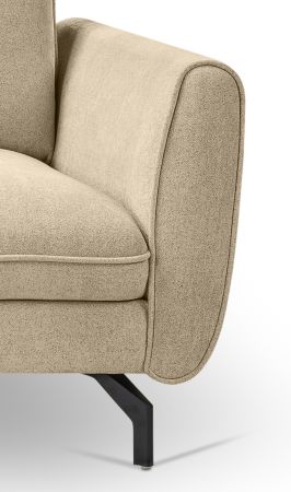 Sofa Palma in beige Webstoff Ecksofa 5-Sitzer 259 x 167 cm