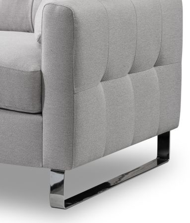 Sofa Alanto in hellgrau Flachgewebe 2-Sitzer 175 cm