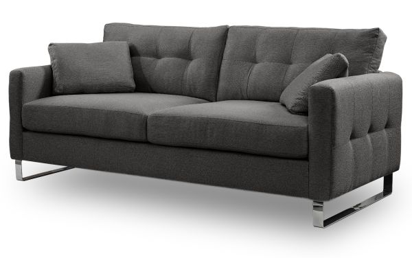 Sofa Alanto in grau Flachgewebe 2,5-Sitzer 203 cm
