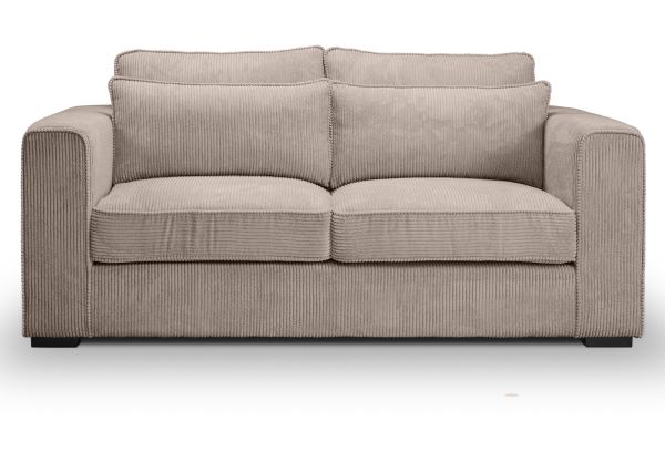 Sofa Canedo in beige-braun Cord Couch 2,5-Sitzer 200 cm