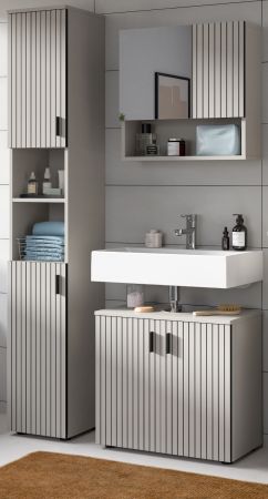 Badezimmer Hochschrank Livia in Kaschmir Badschrank 30 x 192 cm