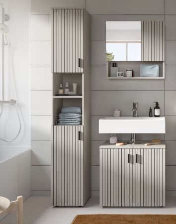 Badm�bel Set 3-teilig Livia in Kaschmir Badkombination 105 x 192 cm