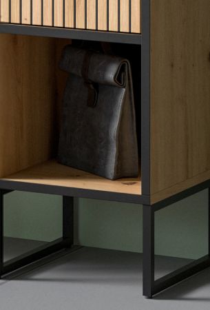 Badezimmer Kommode Scana in Artisan Eiche Badkommode 30 x 101 cm, Soft-Close
