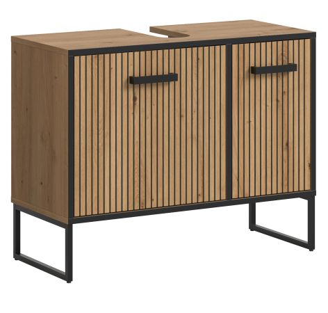 Waschbeckenunterschrank Scana in Artisan Eiche Badezimmer Unterschrank 80 cm, Soft-Close