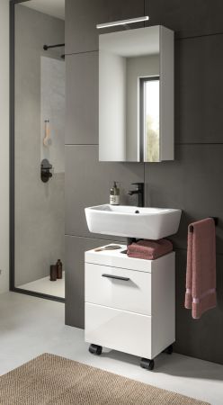 Badezimmer Spiegelschrank Talerno in Wei�, 1-t�rig 38 x 77 cm