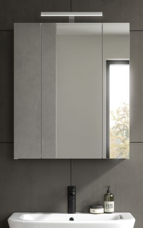 Badezimmer Spiegelschrank Talerno in Wei� 3-t�rig, Badschrank 60 x 70 cm