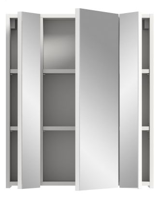 Badezimmer Spiegelschrank Talerno in Wei� 3-t�rig, Badschrank 60 x 70 cm