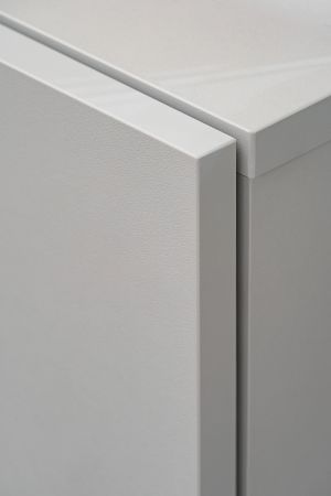 TV-Lowboard Set iLike in hellem Grau und Artisan Eiche 160 cm, Flat-TV Unterschrank mit Akustikpaneel