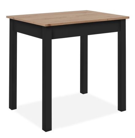 Esstisch Prag in Artisan Eiche und Schwarz 110 x 67 cm