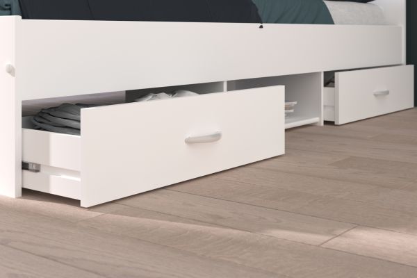 Parisot Kinder- und Jugendzimmer Mega13 in wei� Komplett-Set 2-teilig mit Stauraumbett und Kleiderschrank