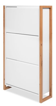 Schuhkipper Malta in Wei� mit Artisan Eiche 70 x 125 cm