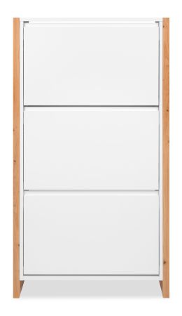 Schuhkipper Malta in Wei� mit Artisan Eiche 70 x 125 cm