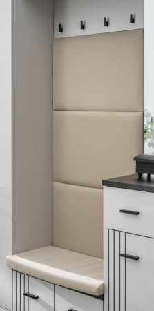 Garderobe Set Vektor in Kaschmir und schwarz Garderobenkombination 4-teilig mit Streifenmuster 120 x 203 cm