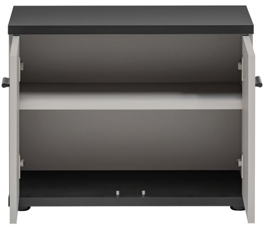 Garderobe Set Vektor in Kaschmir mit Schwarz, 6-teilige Flurgarderobe 210 x 203 cm