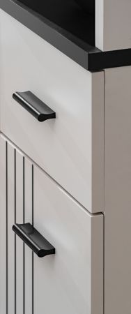 Flurkommode Vektor in Kaschmir und schwarz Flurschrank mit Regalelement 30 x 203 cm