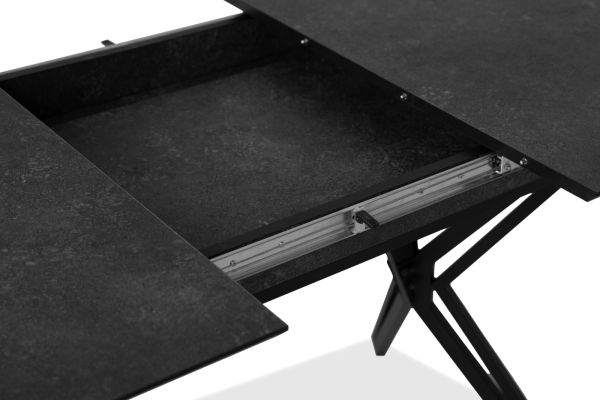 Esstisch Como in dunkel Grau Steinoptik Tisch ausziehbar 160 / 200 x 90 cm