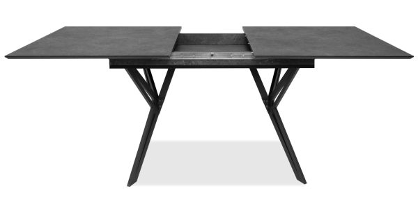 Esstisch Como in dunkel Grau Steinoptik Tisch ausziehbar 160 / 200 x 90 cm