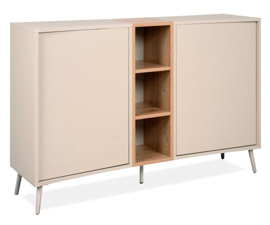 Sideboard Sena in Kaschmir und Artisan Eiche 135 cm, mit Push-to-Open